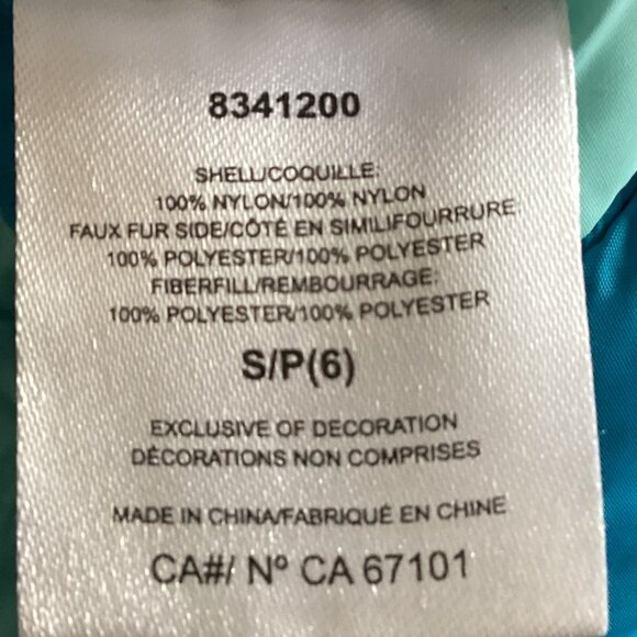 Eddie Bauer Kids Reversible Blue Hooded Puffer Coat Sherpa Lined Jacket S/P 6 - Picture 9 of 11